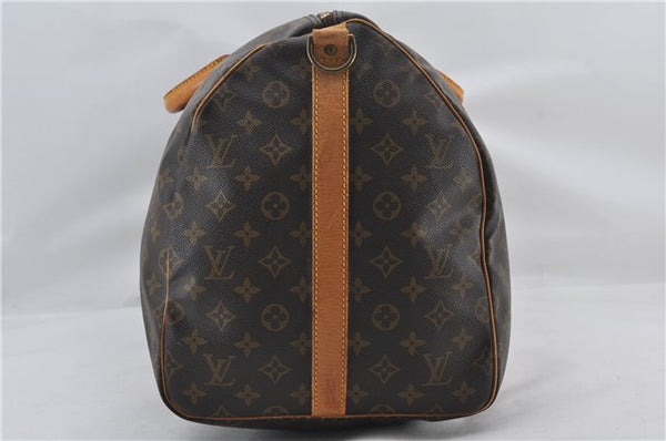 Authentic Louis Vuitton Monogram Keepall Bandouliere 55 M41414 Boston Bag 3162E