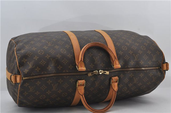 Authentic Louis Vuitton Monogram Keepall Bandouliere 55 M41414 Boston Bag 3162E