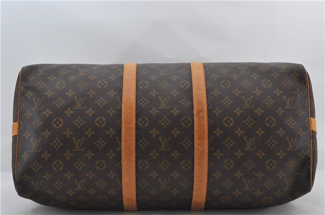 Authentic Louis Vuitton Monogram Keepall Bandouliere 55 M41414 Boston Bag 3162E