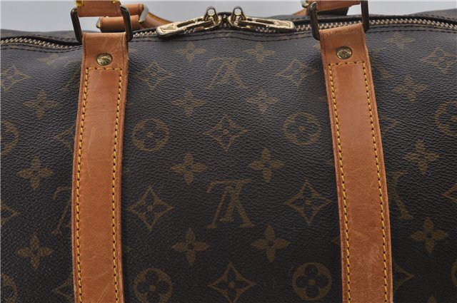 Authentic Louis Vuitton Monogram Keepall Bandouliere 55 M41414 Boston Bag 3162E