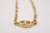 Authentic Christian Dior Gold Tone Chain Pendant Necklace CD 3162I