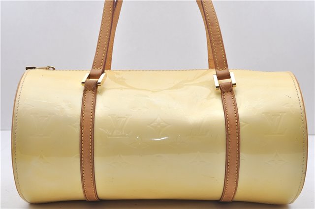 Authentic Louis Vuitton Vernis Bedford Hand Bag Light Yellow M91331 LV 3163D