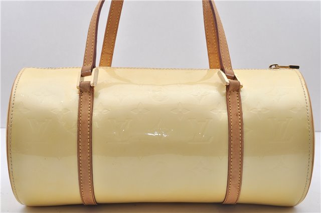 Authentic Louis Vuitton Vernis Bedford Hand Bag Light Yellow M91331 LV 3163D