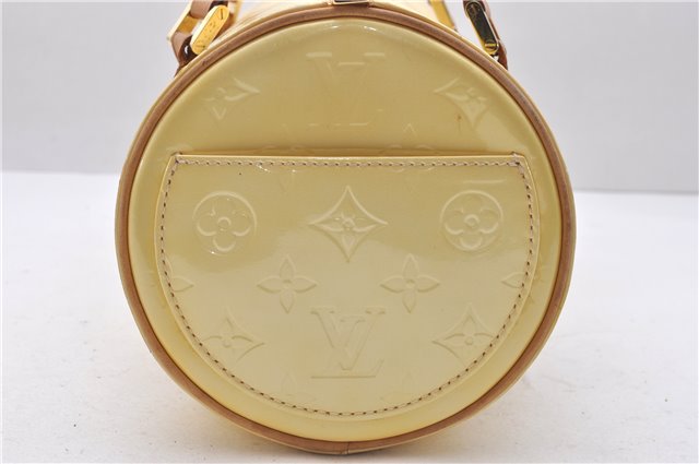 Authentic Louis Vuitton Vernis Bedford Hand Bag Light Yellow M91331 LV 3163D