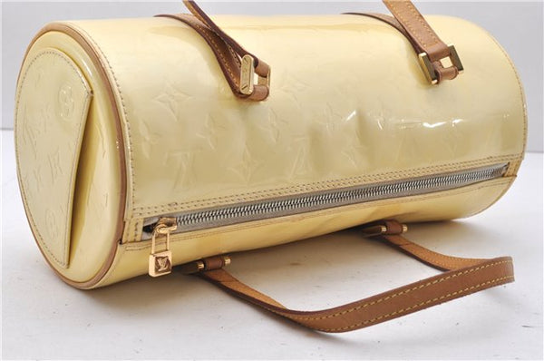 Authentic Louis Vuitton Vernis Bedford Hand Bag Light Yellow M91331 LV 3163D