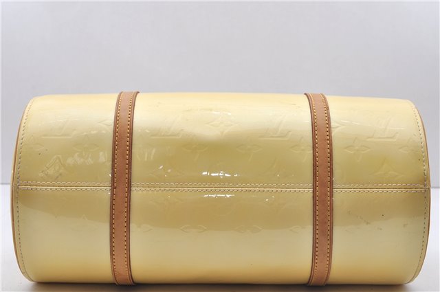 Authentic Louis Vuitton Vernis Bedford Hand Bag Light Yellow M91331 LV 3163D