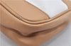 Authentic GUCCI Vintage Hand Bag Pouch Purse Leather Canvas 92821 Beige 3163F