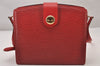 Authentic Louis Vuitton Epi Capucines Shoulder Cross Bag Red M52347 LV 3163I