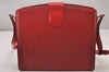 Authentic Louis Vuitton Epi Capucines Shoulder Cross Bag Red M52347 LV 3163I