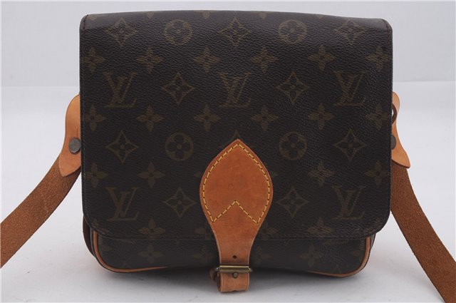 Auth Louis Vuitton Monogram Cartouchiere MM Shoulder Cross Bag M51253 LV 3164D