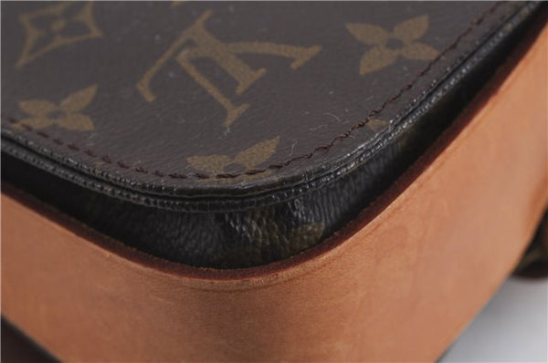 Auth Louis Vuitton Monogram Cartouchiere MM Shoulder Cross Bag M51253 LV 3164D