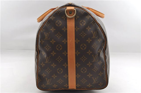 Auth Louis Vuitton Monogram Keepall Bandouliere 55 Boston Bag M41414 LV 3164E