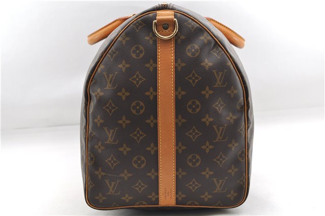Auth Louis Vuitton Monogram Keepall Bandouliere 55 Boston Bag M41414 LV 3164E