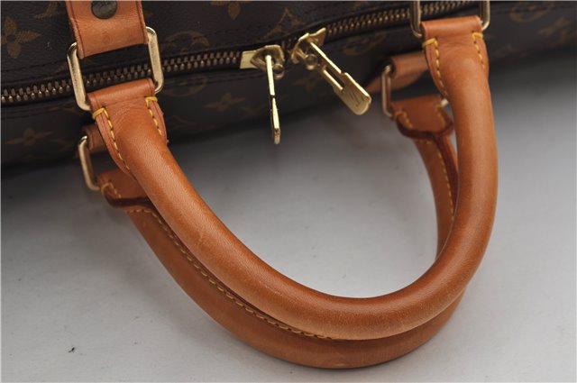 Auth Louis Vuitton Monogram Keepall Bandouliere 55 Boston Bag M41414 LV 3164E