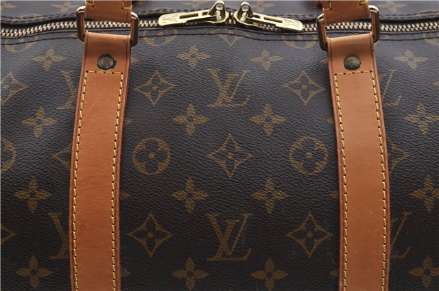 Auth Louis Vuitton Monogram Keepall Bandouliere 55 Boston Bag M41414 LV 3164E