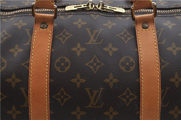 Auth Louis Vuitton Monogram Keepall Bandouliere 55 Boston Bag M41414 LV 3164E