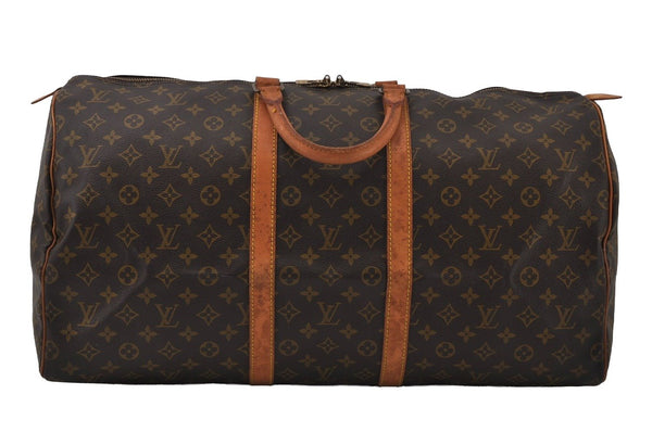 Authentic Louis Vuitton Monogram Keepall 55 Travel Boston Bag M41424 LV 3164I