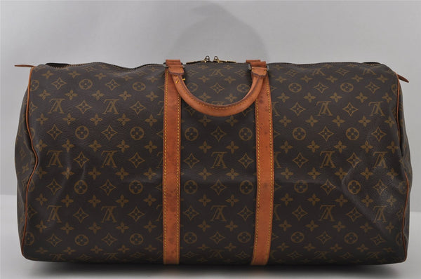 Authentic Louis Vuitton Monogram Keepall 55 Travel Boston Bag M41424 LV 3164I