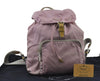 Authentic PRADA VELA Nylon Tessuto Enamel Drawstring Backpack B4650 Pink 3165I