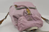 Authentic PRADA VELA Nylon Tessuto Enamel Drawstring Backpack B4650 Pink 3165I