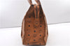 Authentic MCM Visetos Leather Vintage Shoulder Tote Bag Brown  3167F