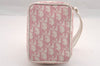 Authentic Christian Dior Trotter No.2 Vintage Pouch Purse PVC Leather Pink 3168I