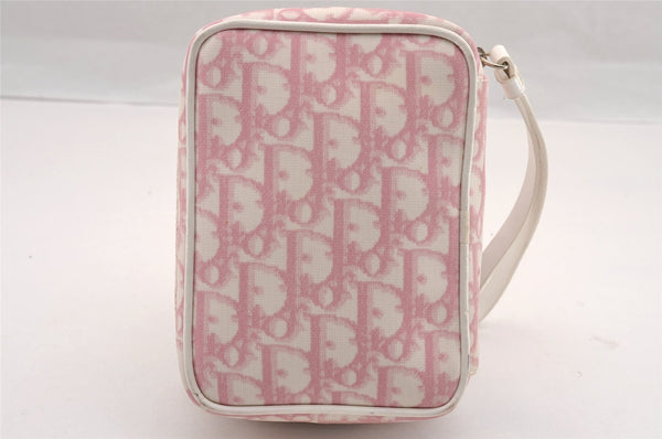 Authentic Christian Dior Trotter No.2 Vintage Pouch Purse PVC Leather Pink 3168I