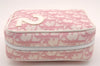 Authentic Christian Dior Trotter No.2 Vintage Pouch Purse PVC Leather Pink 3168I