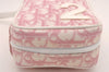 Authentic Christian Dior Trotter No.2 Vintage Pouch Purse PVC Leather Pink 3168I