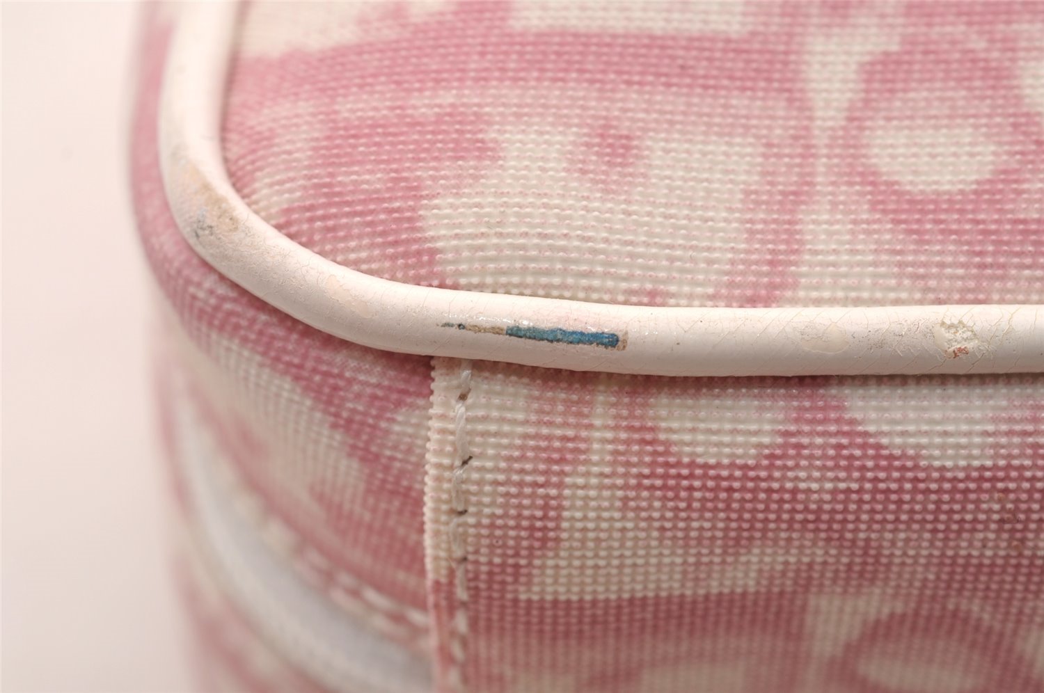 Authentic Christian Dior Trotter No.2 Vintage Pouch Purse PVC Leather Pink 3168I