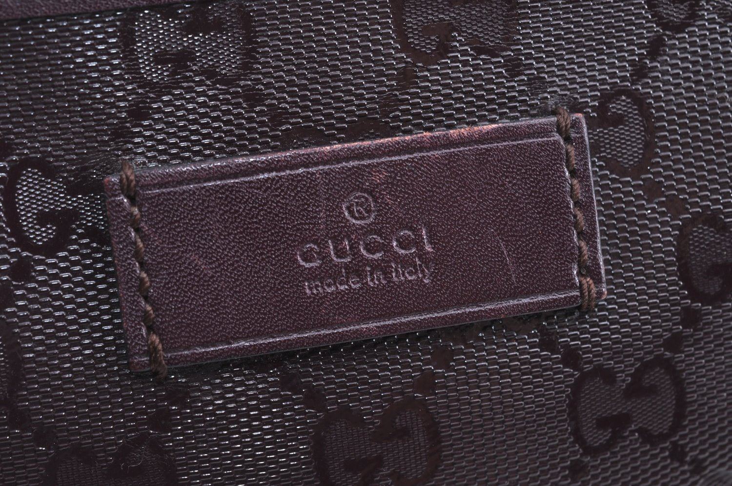 Authentic GUCCI GG Imprime Shoulder Tote Bag GG PVC Leather 211138 Purple 3169H