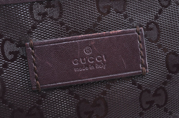 Authentic GUCCI GG Imprime Shoulder Tote Bag GG PVC Leather 211138 Purple 3169H