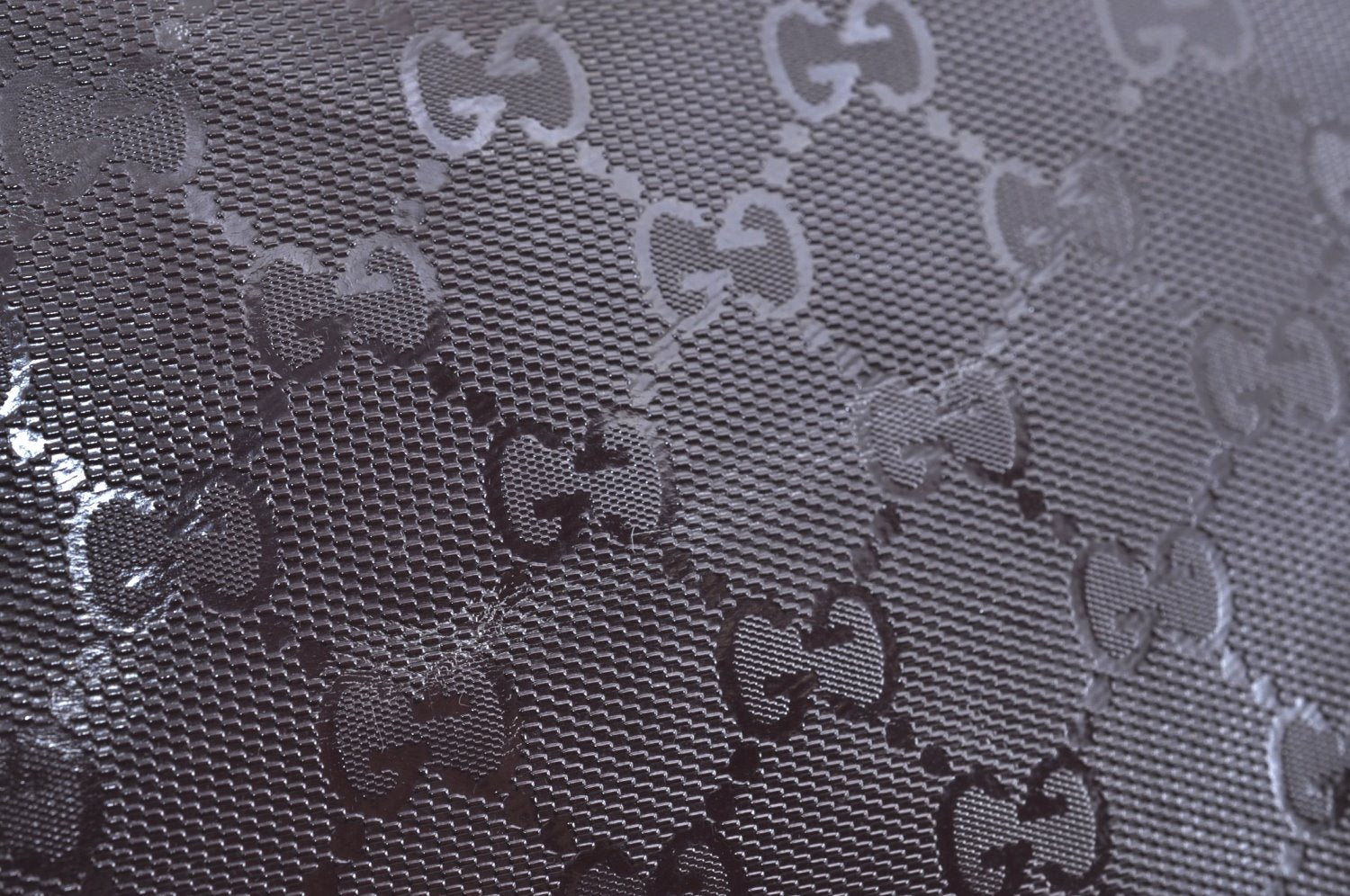 Authentic GUCCI GG Imprime Shoulder Tote Bag GG PVC Leather 211138 Purple 3169H