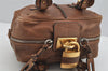 Authentic Chloe Paddington Vintage Leather Hand Bag Purse Brown 3169I