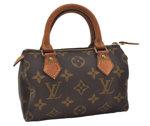 Authentic Louis Vuitton Monogram Mini Speedy Hand Bag Purse M41534 LV 3170I