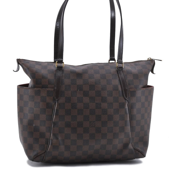 Authentic Louis Vuitton Damier Totally MM Shoulder Tote Bag N41281 LV 3171D