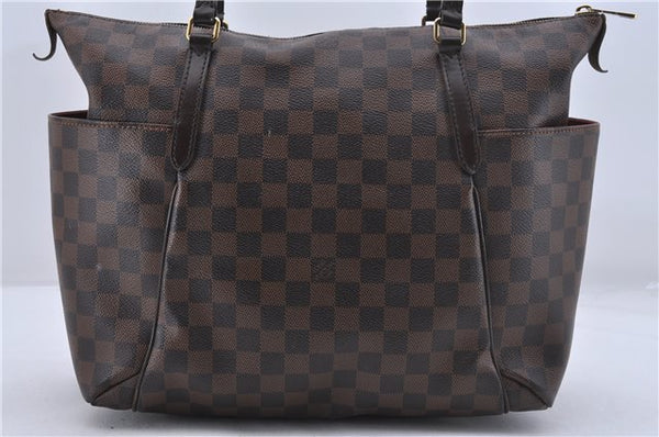 Authentic Louis Vuitton Damier Totally MM Shoulder Tote Bag N41281 LV 3171D