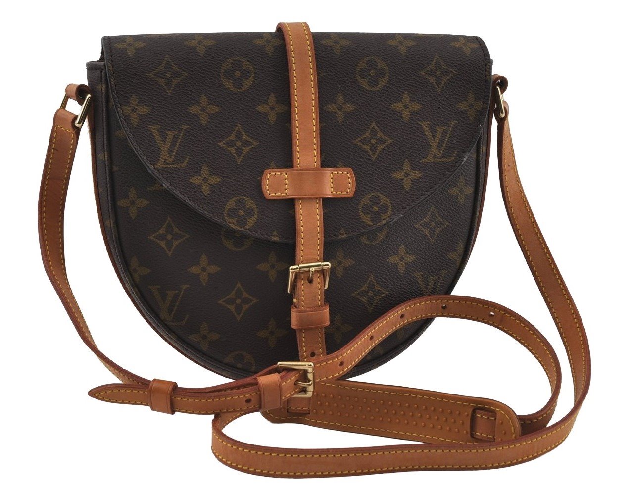 Authentic Louis Vuitton Monogram Chantilly MM Shoulder Cross Bag M51233 LV 3171I