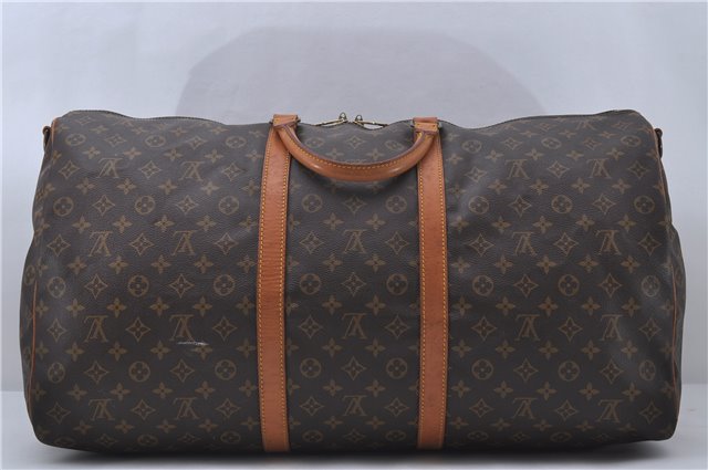 Auth Louis Vuitton Monogram Keepall Bandouliere 60 Boston Bag M41412 LV 3172D