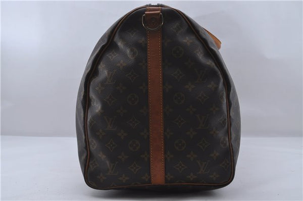 Auth Louis Vuitton Monogram Keepall Bandouliere 60 Boston Bag M41412 LV 3172D