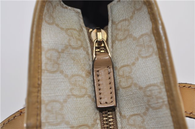 Authentic GUCCI Vintage Shoulder Tote Bag GG PVC Leather 211138 Ivory 3172F