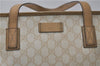 Authentic GUCCI Vintage Shoulder Tote Bag GG PVC Leather 211138 Ivory 3172F