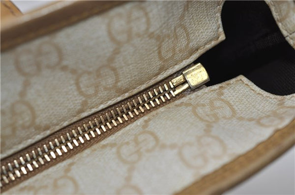 Authentic GUCCI Vintage Shoulder Tote Bag GG PVC Leather 211138 Ivory 3172F