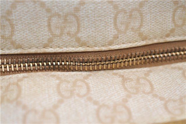 Authentic GUCCI Vintage Shoulder Tote Bag GG PVC Leather 211138 Ivory 3172F