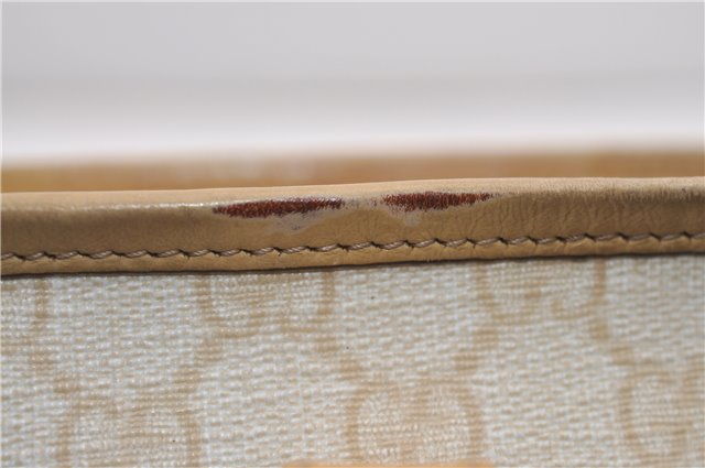 Authentic GUCCI Vintage Shoulder Tote Bag GG PVC Leather 211138 Ivory 3172F