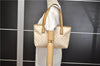 Authentic GUCCI Vintage Shoulder Tote Bag GG PVC Leather 211138 Ivory 3172F