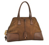 Authentic PRADA Vintage Nylon Tessuto Leather Shoulder Hand Bag Brown 3172I