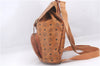 Authentic MCM Visetos Leather Vintage Backpack Brown 3173D