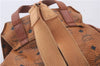 Authentic MCM Visetos Leather Vintage Backpack Brown 3173D