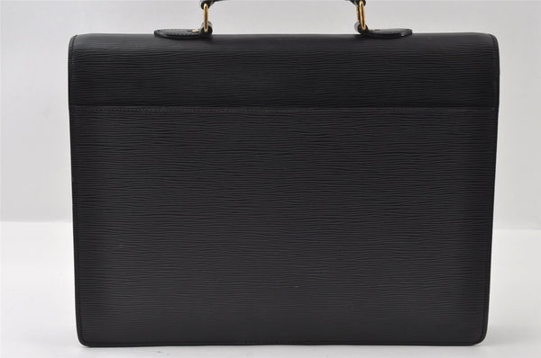 Authentic Louis Vuitton Epi Serviette Conseiller Briefcase Black M54422 LV 3173I
